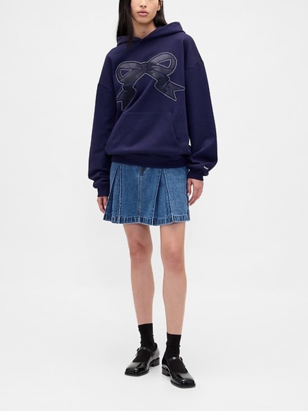 Gap × Sandy Liang Pleated Denim Mini Skirt